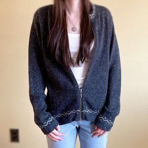 Woolrich Sweater - Onyx Heather Zip - Womens Medium